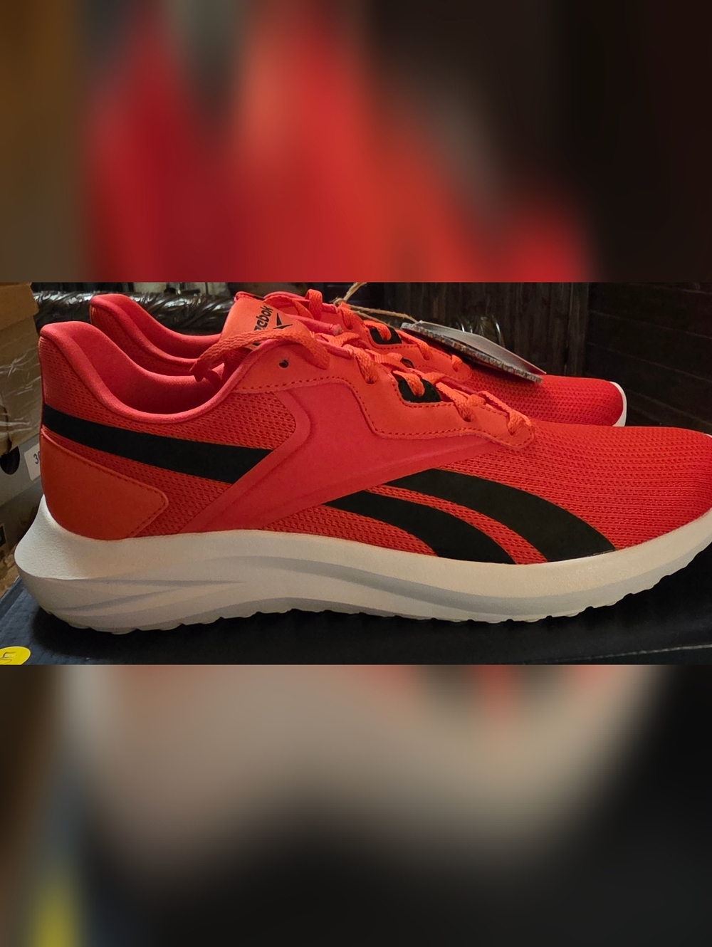 Reebok Red and Black Men's Runner Sneakers